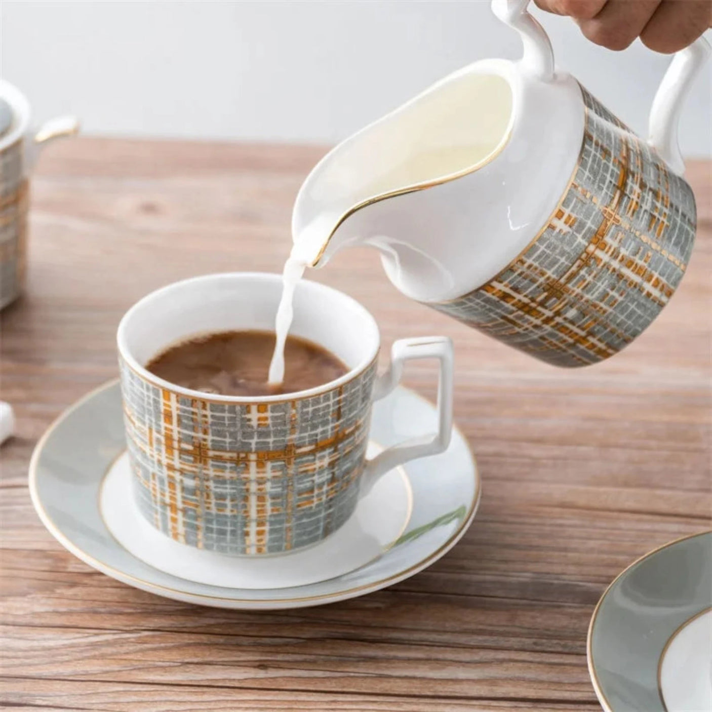 Elegant Bone China Coffee & Tea Set in Minimalist Design Julia M LifeStyles