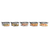 DB 3.2 Cup Food Storage Containers 5 Pack BPA Free Leak-Proof Clear Tritan Plastic Heated Kitchen Organizer Julia M LifeStyles