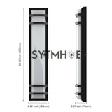 2pcs Front Door Led Exterior Wall Lights SCR Dimmable Residential Commercial Entrance IP65 24 Inch Outdoor Wall Light Mount