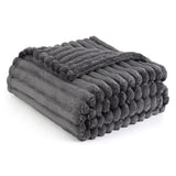 Luxury High Quality Raschel Throw Fleece Blanket Solid Soft Warm Cozy for Winter for Sofa Bed Flannel-Wholesale