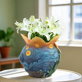 Starry Night Art-Inspired Decorative Vase