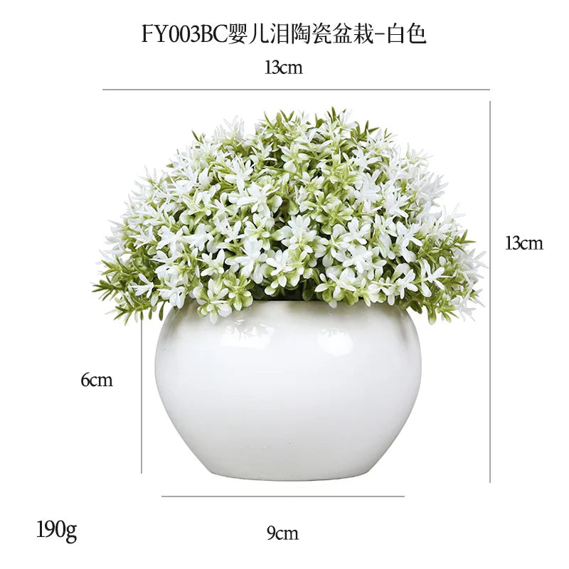 DS  Artificial Plants Potted Greenery Green Grass Plastic Faux Topiary Shrubs for Bathroom Home Kitchen Office Farmhouse Decor Julia M LifeStyles
