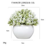DS  Artificial Plants Potted Greenery Green Grass Plastic Faux Topiary Shrubs for Bathroom Home Kitchen Office Farmhouse Decor Julia M LifeStyles