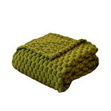Turtle Shell Pattern Knitted Fleece Throw Blanket 100% Polyester Comfortable Luxury Modern Home Bedding for Travel All-Season