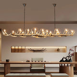 The Extended Lodge Linear 16-Light Resin Antler Chandelier