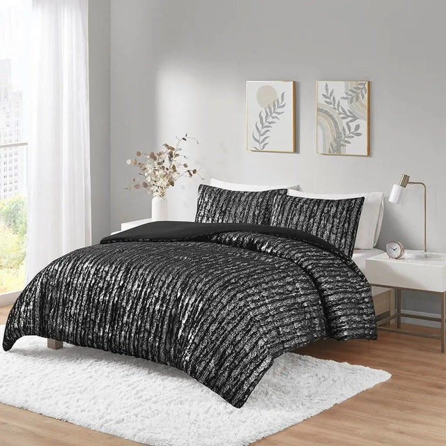 Vibrant Floral Cartoon King-Size Comforter Set in Faux Fur Julia M LifeStyles