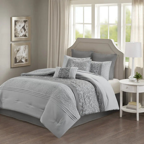 100% Cotton Comforter Set 8 Piece Embroidered Super King/king Size Plain Style Solid Woven Cotton for Home