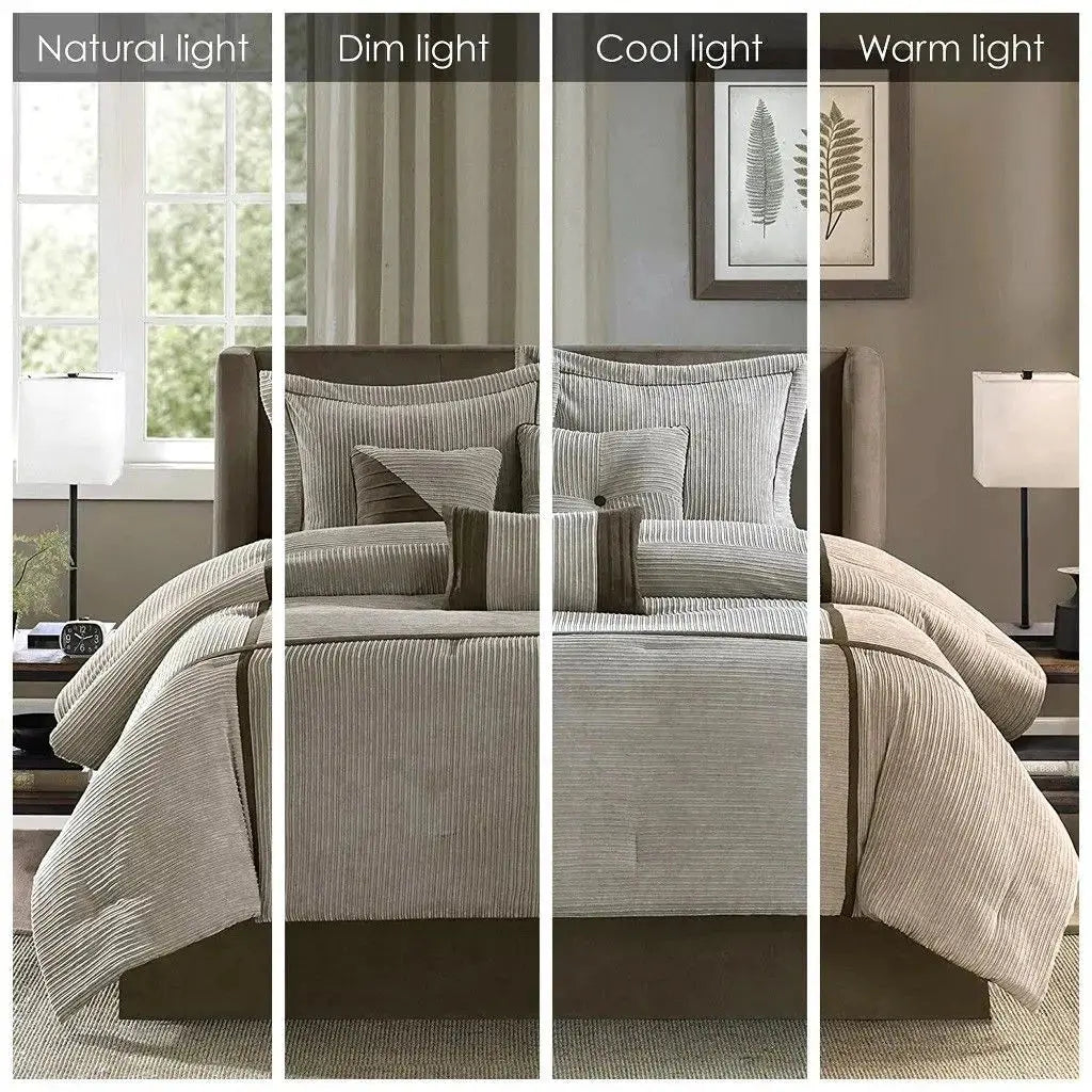 7-Piece Floral Comforter Set for Super King, King, and Queen Sizes Julia M LifeStyles