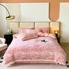 4kg Simple Style Three-dimensional Carved Milk Velvet Polyester-Filled Four-Piece Set for Fall Season Julia M LifeStyles