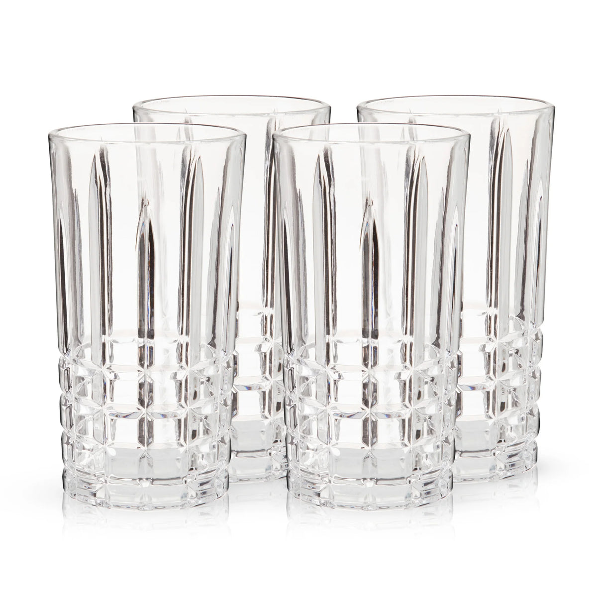 Highland Luxury Borosilicate Highball Tumblers Set of 4