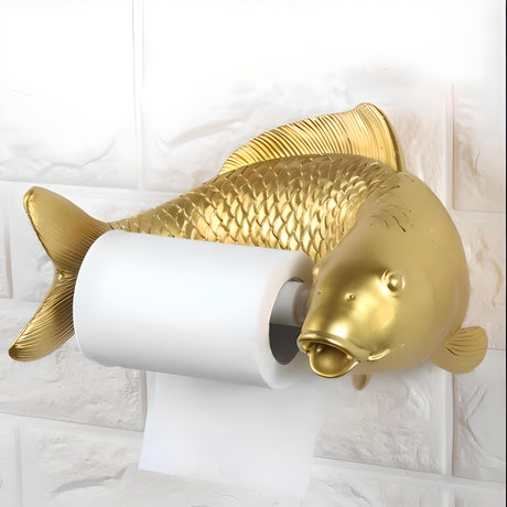 Gold Fish Creative Toilet Paper Roll Holder