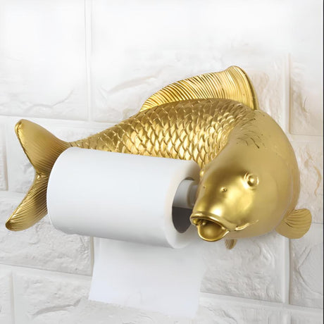 Gold Fish Creative Toilet Paper Roll Holder