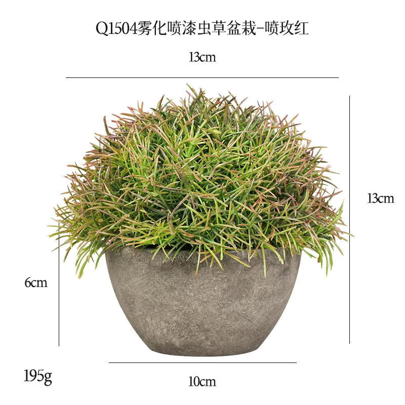 DS  Artificial Plants Potted Greenery Green Grass Plastic Faux Topiary Shrubs for Bathroom Home Kitchen Office Farmhouse Decor Julia M LifeStyles