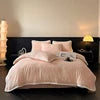 4kg Simple Style Three-dimensional Carved Milk Velvet Polyester-Filled Four-Piece Set for Fall Season Julia M LifeStyles