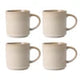 16Oz Stoneware Coffee Mugs Set of 4 Rustic Ceramic Coffee Cups Set with Large Handle Coffee Mugs for Latte Cocoa Tea Milk Beige Julia M LifeStyles