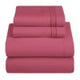 RTS Wholesale Hotel Luxury Solid 3/4 Pcs Bed Sheets 100% Double Brushed Polyester Soft Sheet Sets Bedding Bed Sheet Set