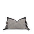 New Design Wholesale 50*30cm Woven Striped Cushion Cover Eco-friendly Cotton-ramie Gift Waist Pillow With Tassels Julia M LifeStyles