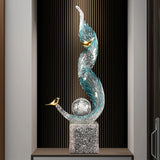 Entrance Ornament Epoxy Resin Sculpted Figurine for Living Room Entry Door Hall