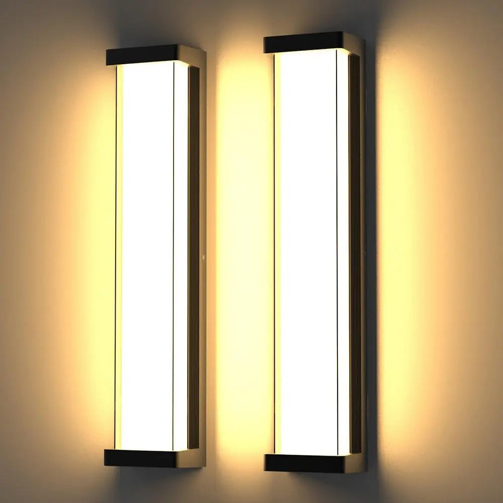 2pcs Front Door Led Exterior Wall Lights SCR Dimmable Residential Commercial Entrance IP65 24 Inch Outdoor Wall Light Mount