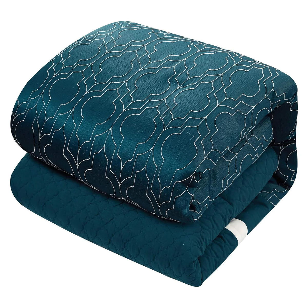 Barcelona Blue Botanical 8-Piece Comforter Set, King