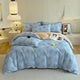Luxury 100% Cotton Microfiber Twill Bedding Set - Four-Piece Duvet Cover&Sheet Set