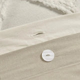 Scenic Floral & Geometric 3-Piece Cotton Duvet Cover Set with Chenille Tufting Julia M LifeStyles