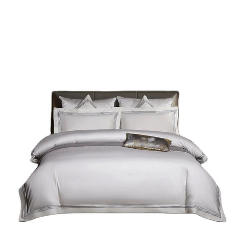 High Quality 120S Bedding Set Hight Density Long-Staple Cotton Home Hotel Bed Linens Flat Sheet Tribute Silk Duvet Cover Julia M LifeStyles
