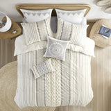 DB Luxury Cotton Printed Duvet Cover Set with Chenille King Twin Sizes Geometric Pattern Woven Bedding Blankets for Winter Use Julia M LifeStyles