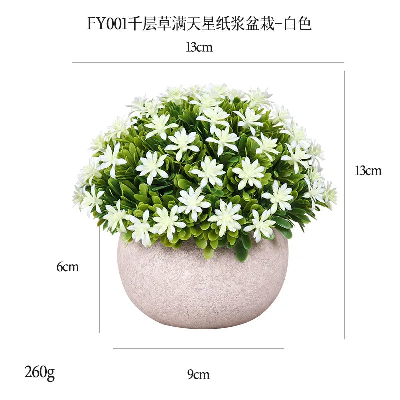 DS  Artificial Plants Potted Greenery Green Grass Plastic Faux Topiary Shrubs for Bathroom Home Kitchen Office Farmhouse Decor Julia M LifeStyles