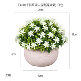 DS  Artificial Plants Potted Greenery Green Grass Plastic Faux Topiary Shrubs for Bathroom Home Kitchen Office Farmhouse Decor Julia M LifeStyles