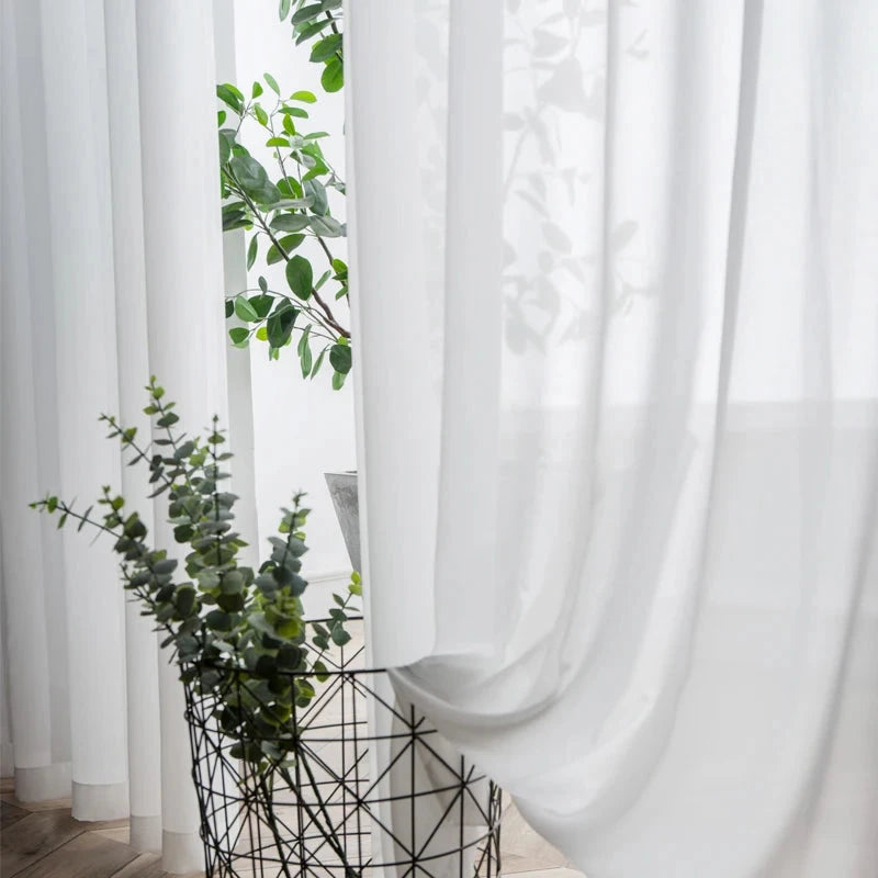 Super Soft Snow White S Fold Wavy Tulle Curtains for Living Room Julia M LifeStyles