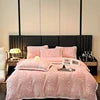 4kg Simple Style Three-dimensional Carved Milk Velvet Polyester-Filled Four-Piece Set for Fall Season Julia M LifeStyles