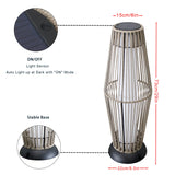 Set of 2 Large Solar Free Standing Lamp Garden Lanterns for Outdoor Patio Backyard and Home Decoration