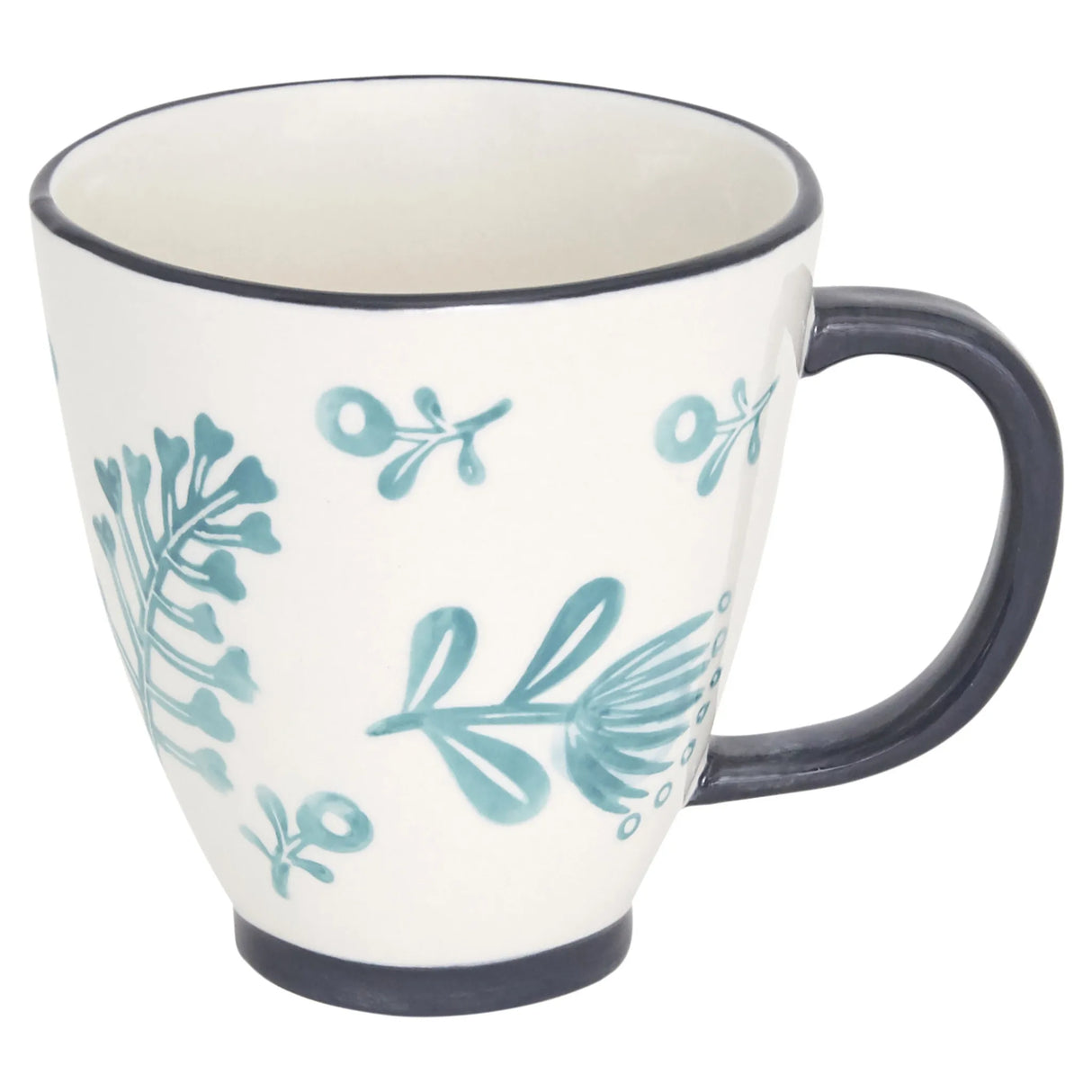 Floral Ceramic Dinnerware Set Sixteen-Piece Round Blue and White Service for Four