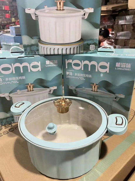 Large Capacity Micro-Pressure Cooking Pot Universal Non-Stick Multi-Functional Binaural Soup Stock Pot Induction Cooker Soup Pot Julia M Home & Kitchen