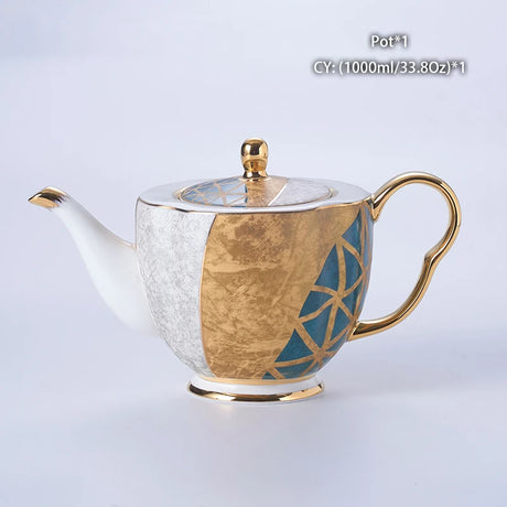 Vintage Bone China Tea Pot British Ceramic Teapot Europe Porcelain Coffee Pot Cafe Drinkware Advanced Teaware Drop Shipping - Julia M LifeStyles