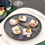 Nordic Style Round Stoneware 20pc Dinnerware Sets Reactive Glaze Includes Plate Bowl and Dishes