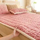 Winter Solid Color Plain Design Thickened Taffeta Velvet Bedding Sheet Folding Milk Velvet Warm Bed Sheet Mattress