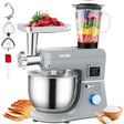 VEVOR 5-in-1 660W Tilt-Head Multifunctional Electric Food Mixer with 6 Speeds & LCD Timing 7.4 Qt Stainless Bowl Dough Hook Julia M LifeStyles
