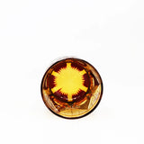 In Stock Edo Kiriko Style  Rock Glass Hand Carved Cased Glass Cup With Candle Light Pattern for Souvenir Wedding Gift