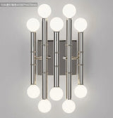 Modern Style Bamboo-shaped Chandelier Golden Chrome Pendant Lamp Living Room Dining Room American Household Lamps
