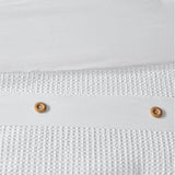 King-Size Cotton Waffle Weave 3-Piece Comforter Set