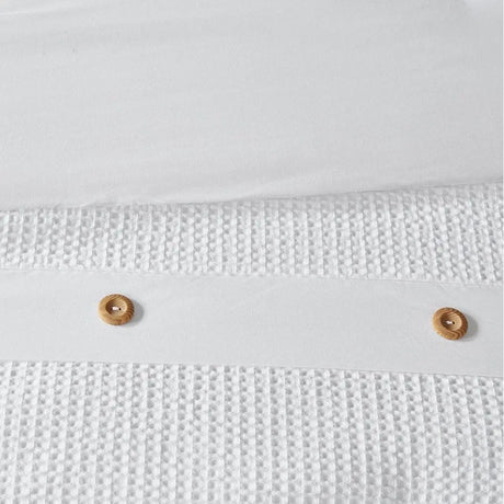 King-Size Cotton Waffle Weave 3-Piece Comforter Set