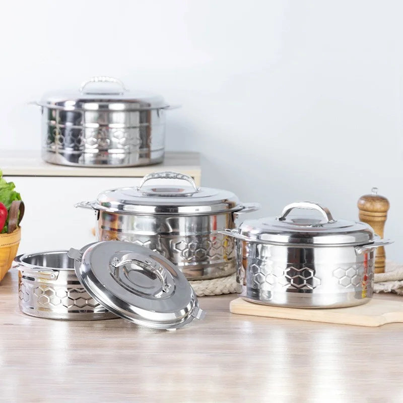 Food Keep Warm Stainless Steel Container  3Pcs Casserole Sets Insulated Food Warmer Casserole Food Container Julia M LifeStyles