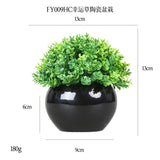 DS  Artificial Plants Potted Greenery Green Grass Plastic Faux Topiary Shrubs for Bathroom Home Kitchen Office Farmhouse Decor Julia M LifeStyles