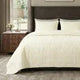 Rocio-Beige Quilted Polyester Bedspread Set, 3-Piece