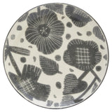Elegant Gray and Ivory Floral Ceramic Dinnerware Set - 16 Pieces for Four