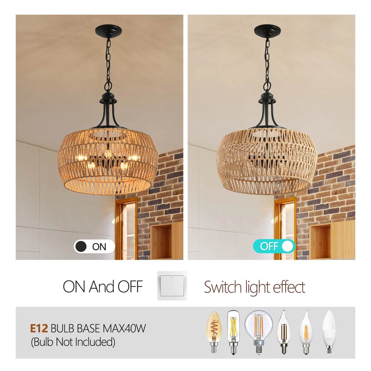 Soléa™ Handwoven Rope Pendant Light