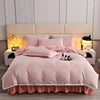 4kg Simple Style Three-dimensional Carved Milk Velvet Polyester-Filled Four-Piece Set for Fall Season Julia M LifeStyles