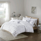 100% Cotton Floral Striped Printed Comforter Set King Queen Sizes 8pcs Metal Technics Disposable Woven Polyester PVC Filling Julia M LifeStyles